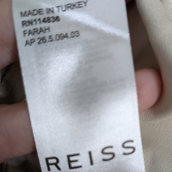 Reiss Farah Split Hem Trousers In Neutral Size 6 - Picture 6 of 7